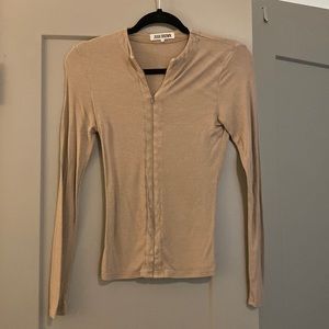 Joah Brown Invisible Zip LS XS/S Taupe